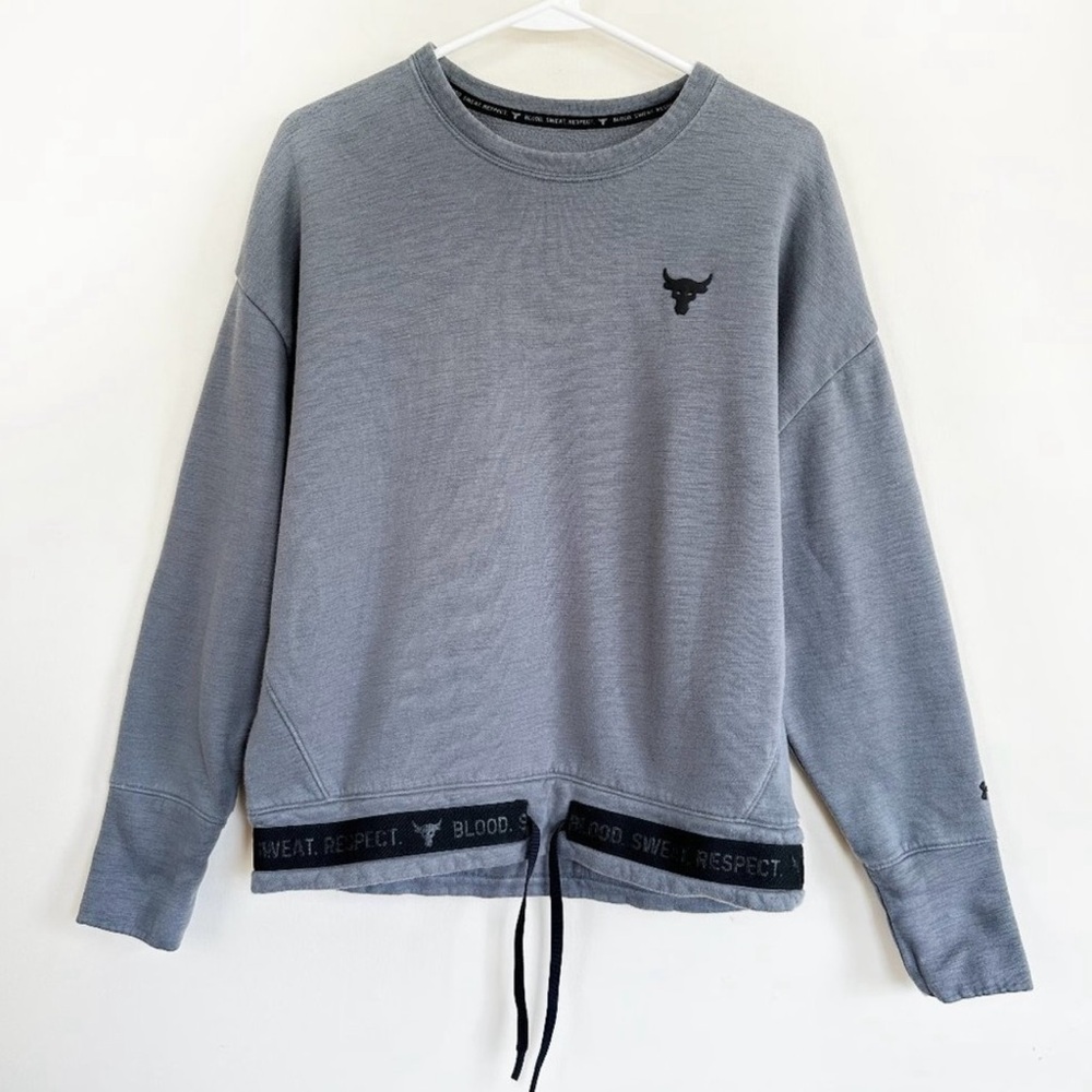 Under Armour Women's Project Rock Charged Cotton Fleece Crew Neck Sweatshirt MED